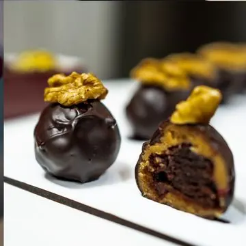 Trufas com pistache